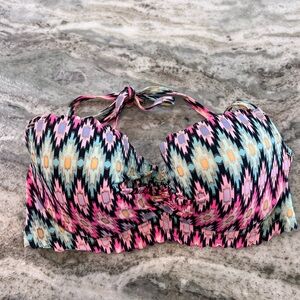 Colorful  Victoria’s Secret Geometric Bikini Top